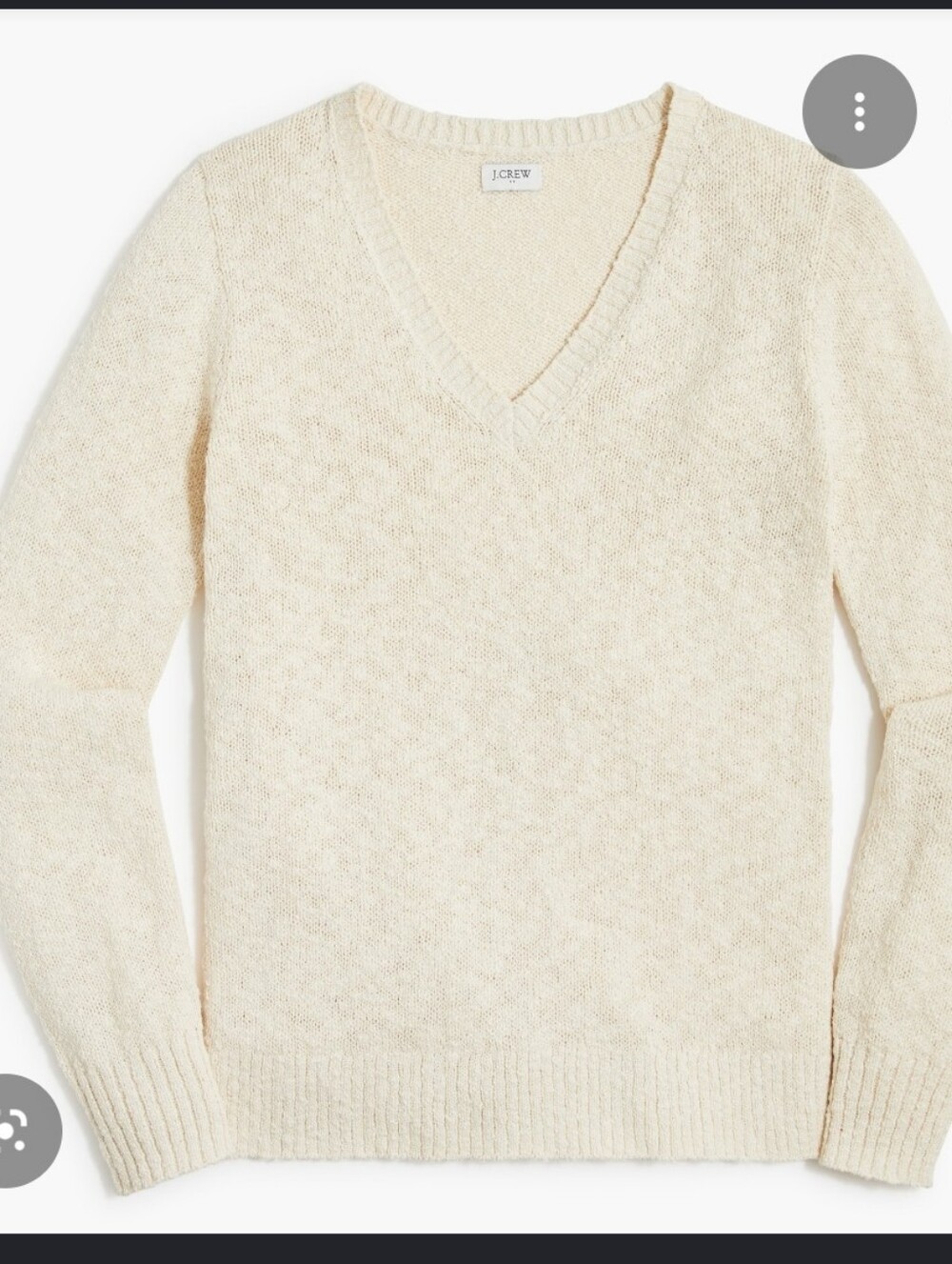 J. Crew Women’s Cream V-Neck Sweater